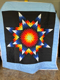 Native American cotton star quilt